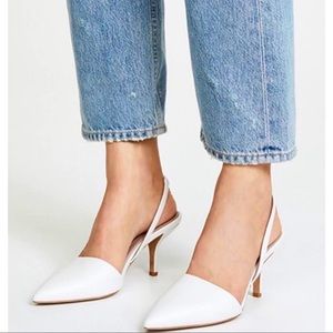 SOLD Diane von Furstenberg white kitten heels